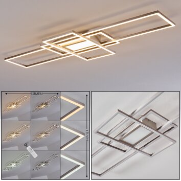 Alsterbro Deckenleuchte LED Nickel-Matt, 1-flammig, Fernbedienung